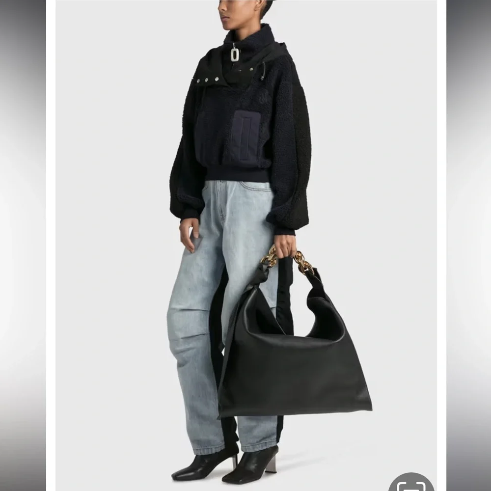 JW ANDERSON Oversized TWIST Black CHAIN HOBO Handbag Tote..SOLD OUT GORGEOUS - Picture 6 of 17